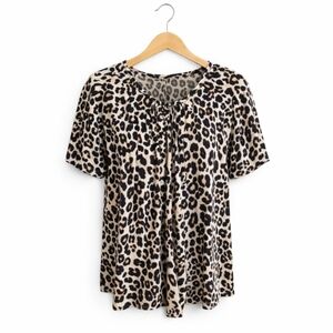 New York Laundry Leopard-print Plus Sz Top 1X